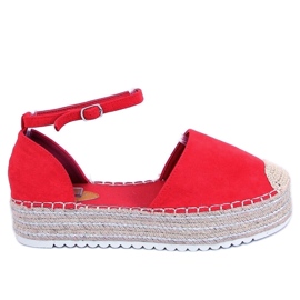 Espadrilles, sandals red 2138 Red