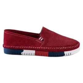 ARTIKER Leather Slipons On The Platform red