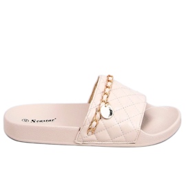 CK189P Beige beige slippers