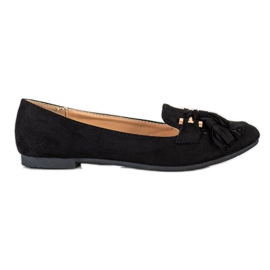 Kayla Fashionable loafers black golden Kayla Fashionable loafers black golden