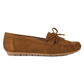 Diamantique Classic brown loafers