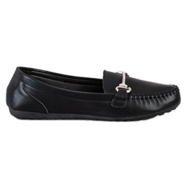 Queentina Elegant Loafers With Cubic Zirconia black Queentina Elegant Loafers With Cubic Zirconia black