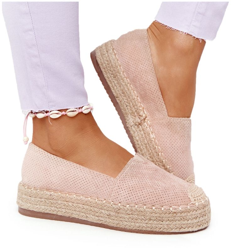 Espadrilles On The Straw Platform Beige Highway