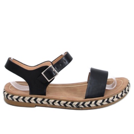 TH005 Black espadrilles sandals