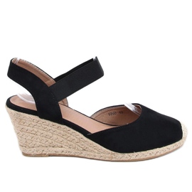 Black Espadrilles on wedges 9R50 Black