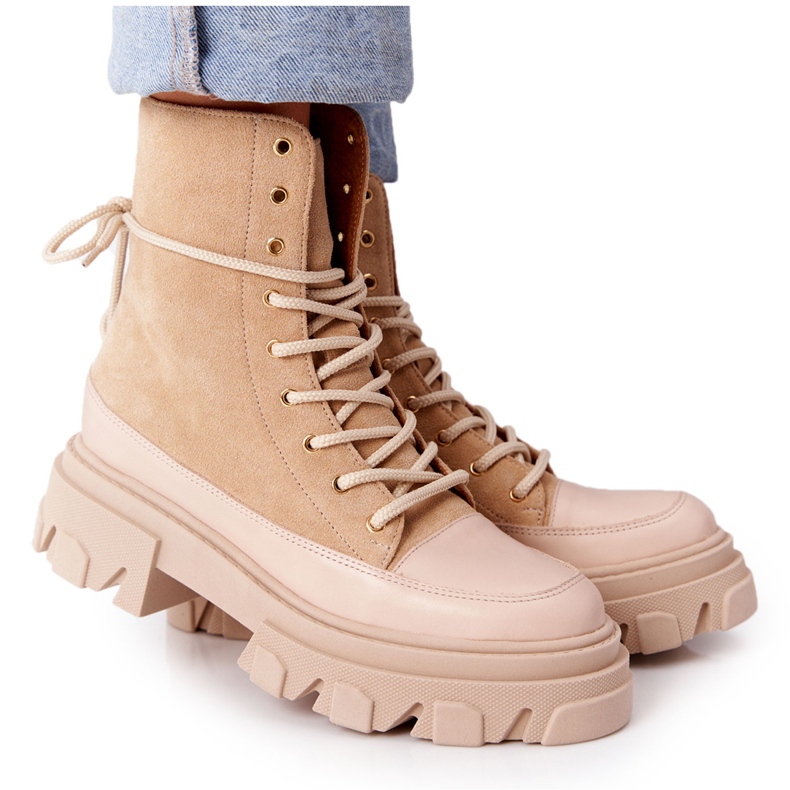 Suede Boots Workery Lewski Shoes 3007-0 Sand beige multicolored