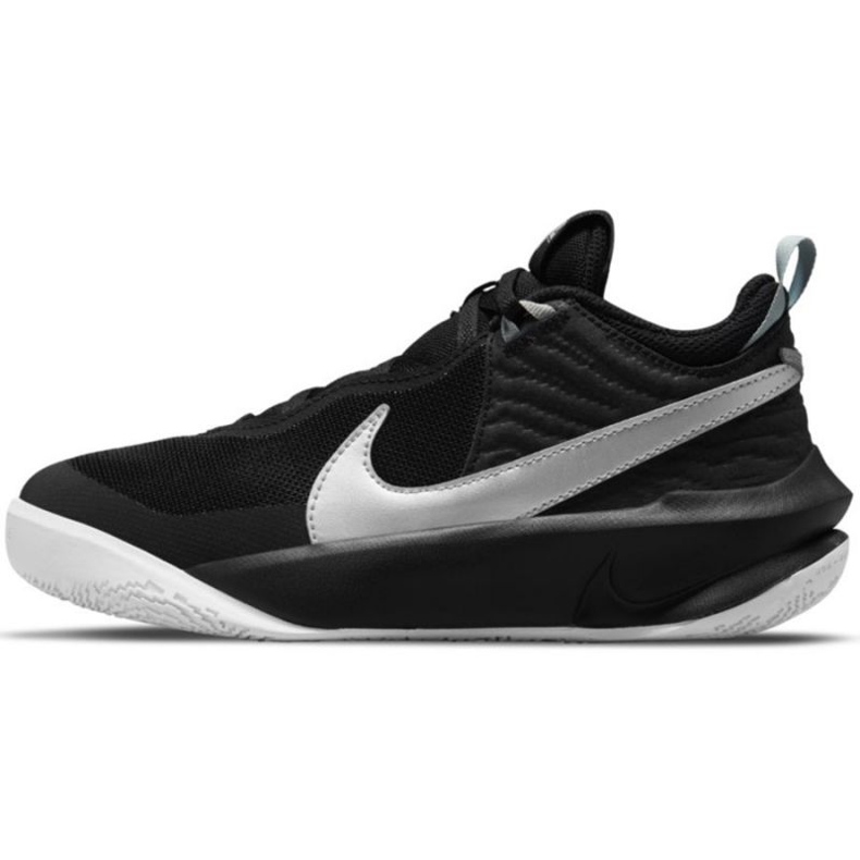 Nike Team Hustle D 10 Big Basketball Shoe Jr CW6735 004 basketball shoe black black