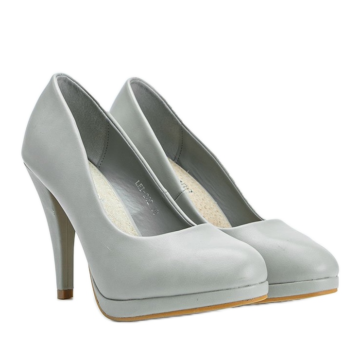 Gray eco-leather pumps on the Liana platform grey Gray eco-leather pumps on the Liana platform grey