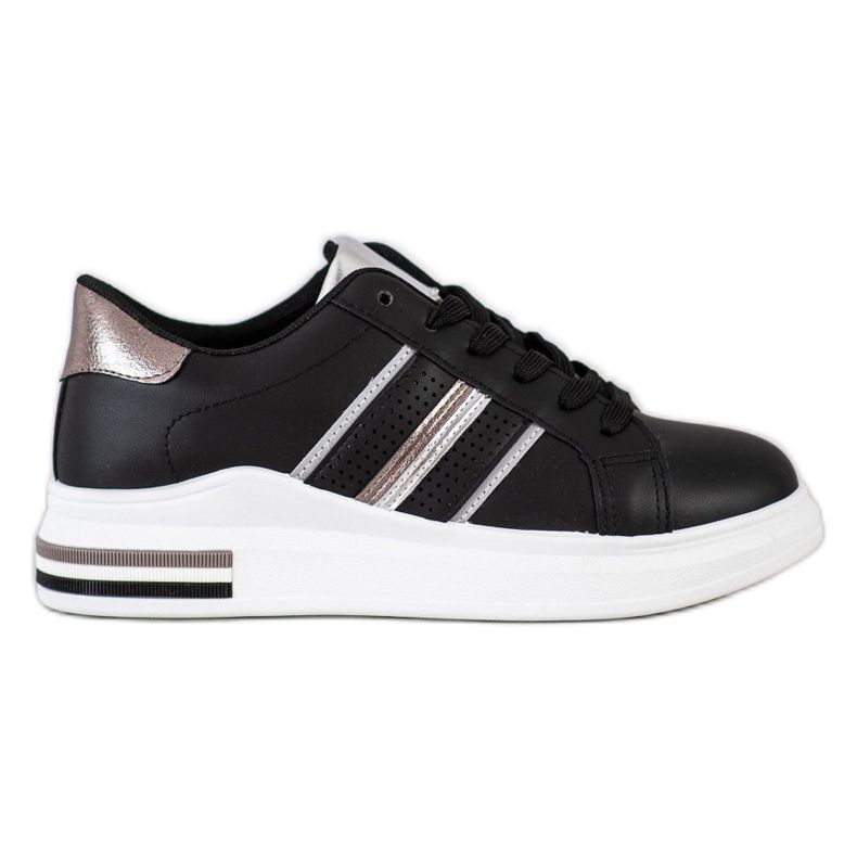 SHELOVET Casual Black Sport Shoes silver SHELOVET Casual Black Sport Shoes silver