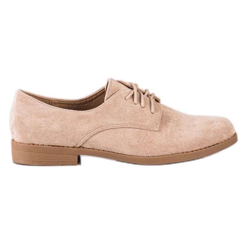 SHELOVET Classic lace-up shoes beige
