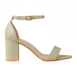 Goodin Kalsic high-heeled sandals green Goodin Kalsic high-heeled sandals green
