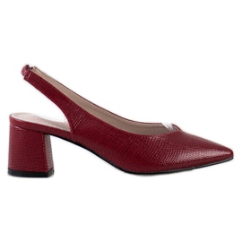 Goodin Stylish pumps with an exposed heel red