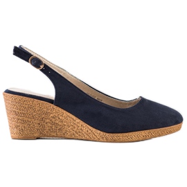Goodin Comfortable wedge pumps navy blue