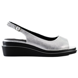 Goodin Shiny Silver Sandals