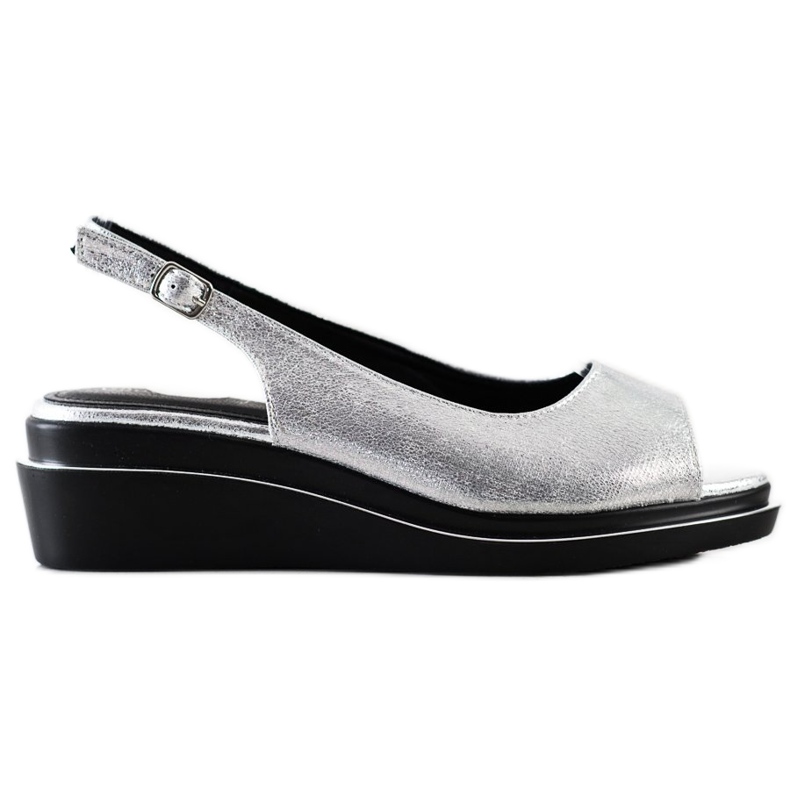 Goodin Shiny Silver Sandals