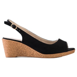 Goodin Casual Wedge Sandals black