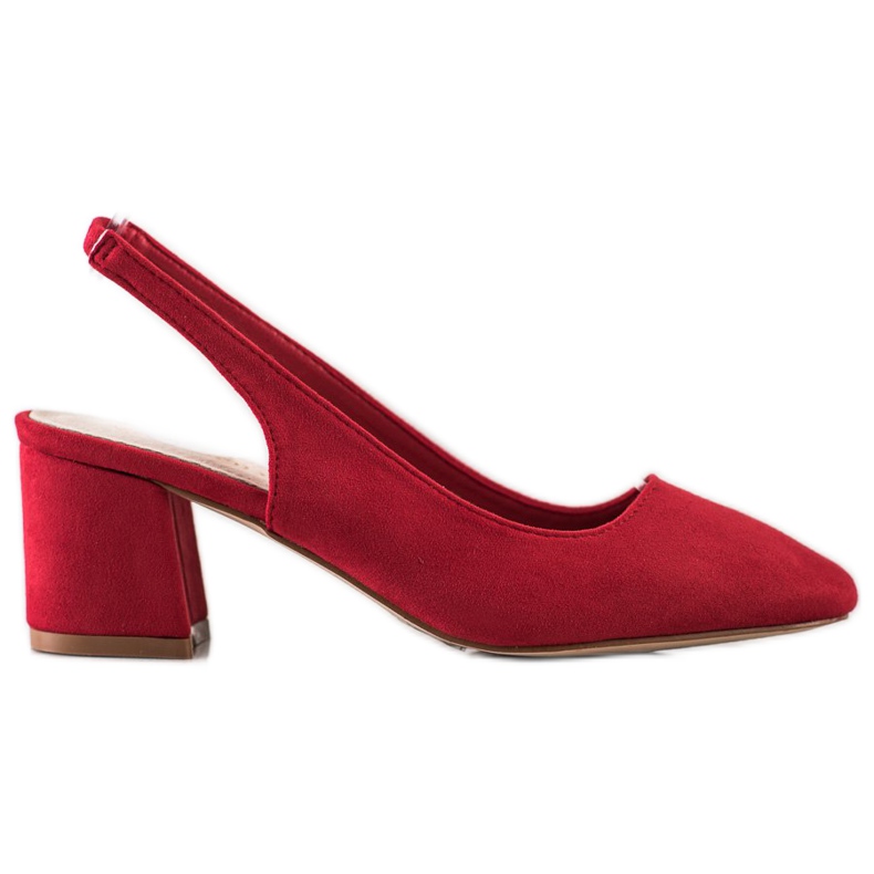 Goodin Slip-on pumps with an exposed heel red