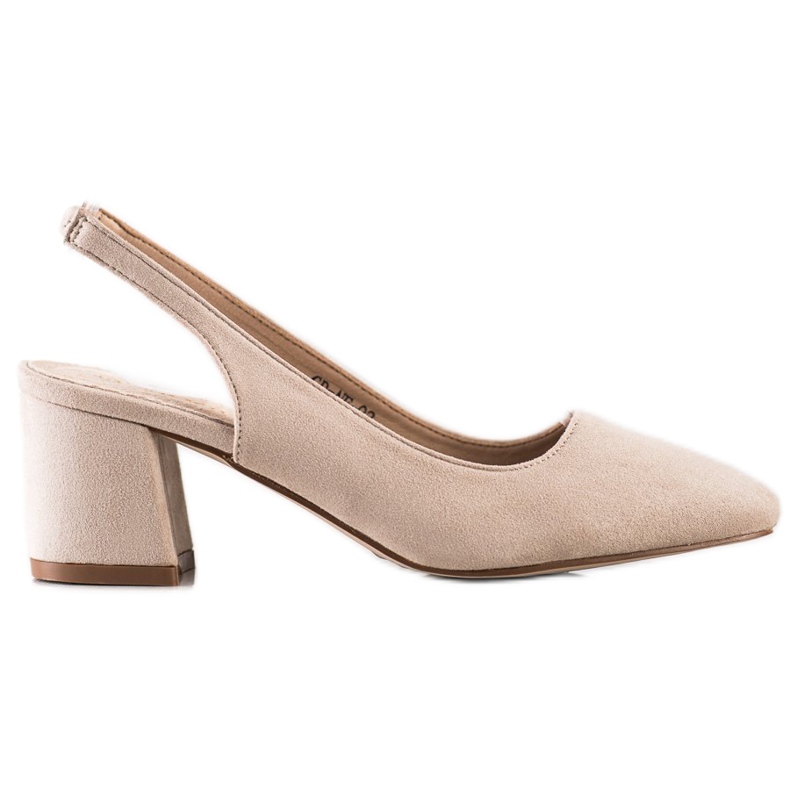 Goodin Slip-on pumps with an exposed heel beige