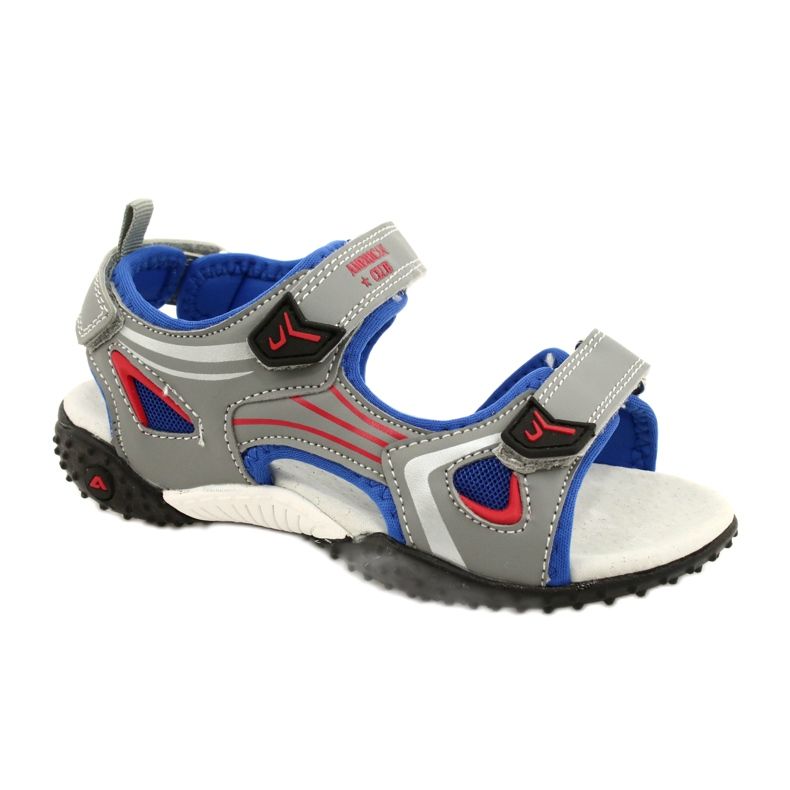 American Club Gray sandals children's leather insert American grey