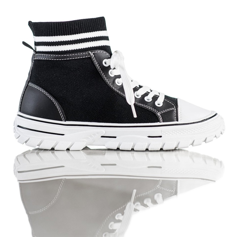 SHELOVET Fashionable Slip-On Sneakers black