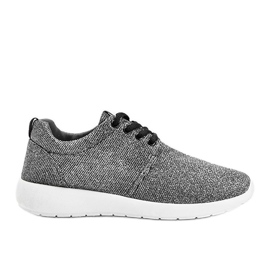 Gray brocade sports shoes from Gretchen grey
