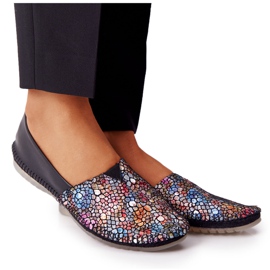 Women's Leather Maciejka 01930-87 Black Ballerinas multicolored