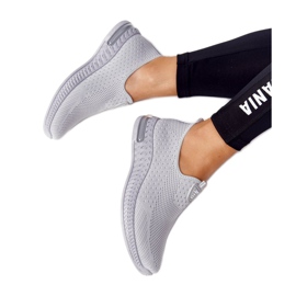 PS1 Women's Sport Shoes Slip-on Gray Be Stretchy grey PS1 Women's Sport Shoes Slip-on Gray Be Stretchy grey