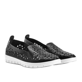 Black Amira openwork sneakers