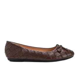 Kaiden brown braided ballerinas
