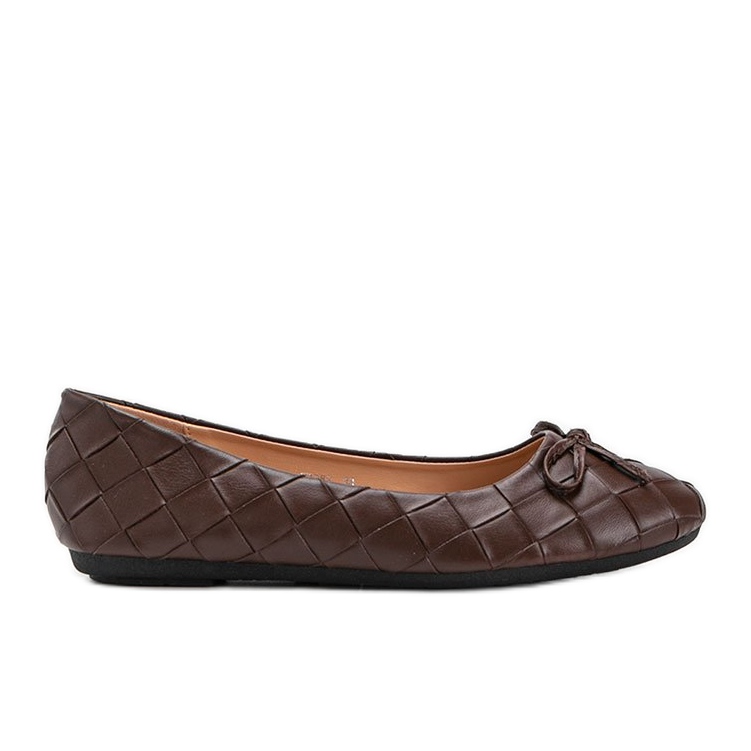 Kaiden brown braided ballerinas