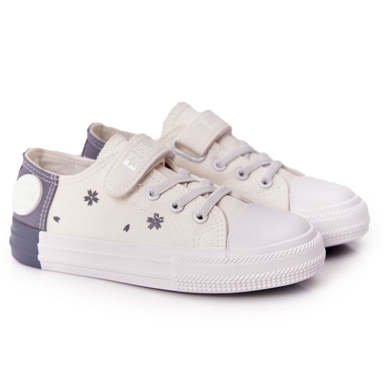 Children's Sneakers With Velcro Big Star HH374052 White-Gray