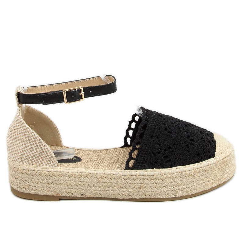 Black lace espadrilles 888-85 Black Black lace espadrilles 888-85 Black