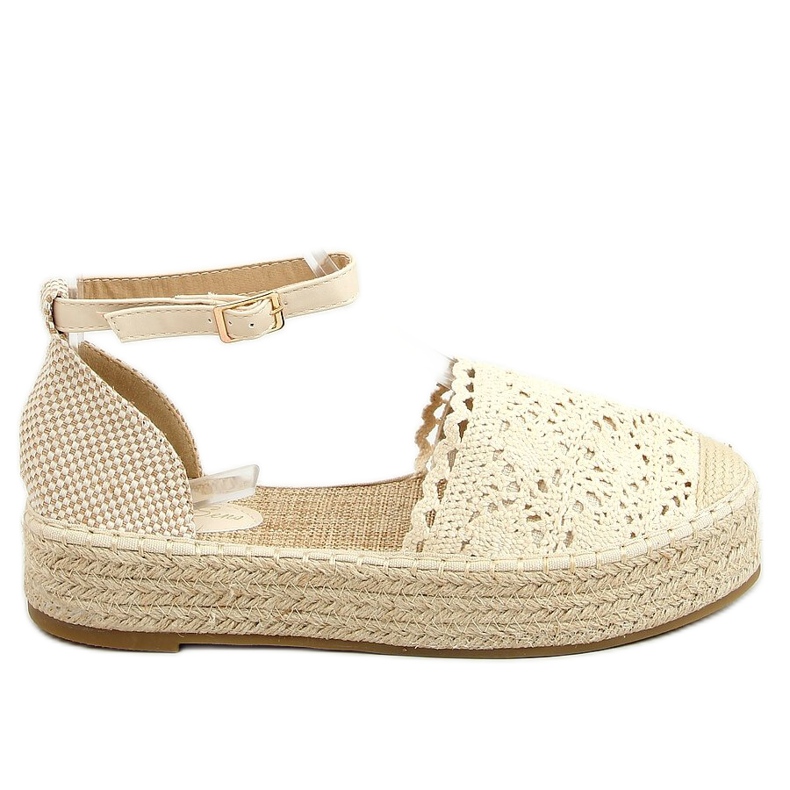 Beige lace espadrilles 888-85 Beige Beige lace espadrilles 888-85 Beige