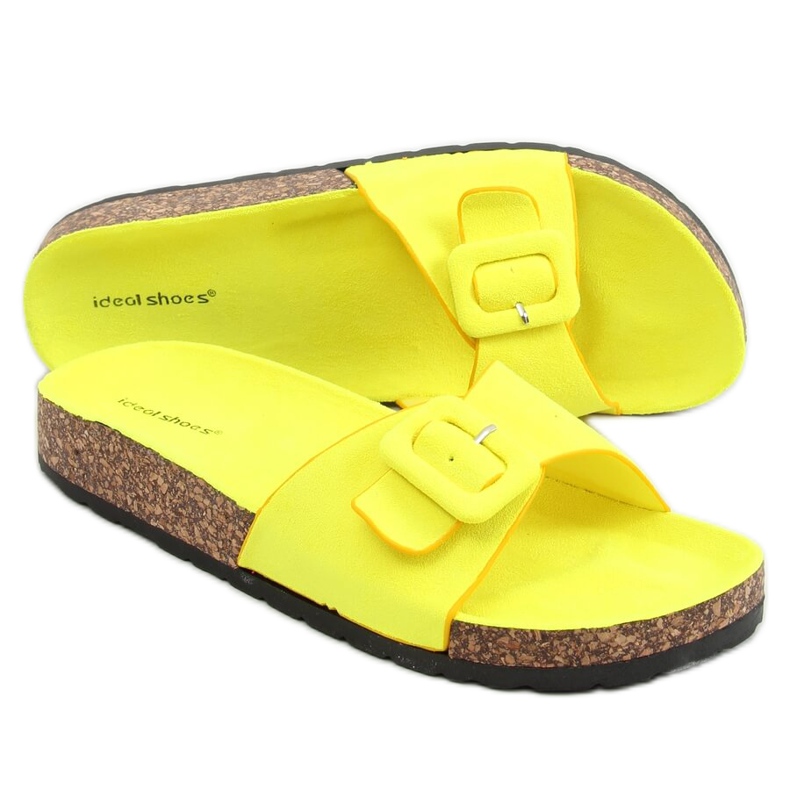 Yellow women's yellow slippers L-1056 Yellow