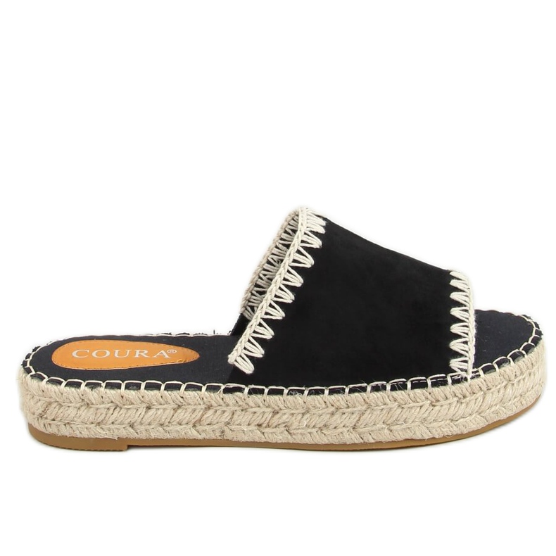 Black women's espadrilles black 6095 Black beige Black women's espadrilles black 6095 Black beige