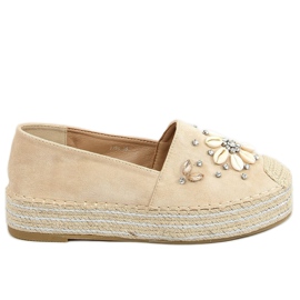 Beige espadrilles with shells 2798 Beige