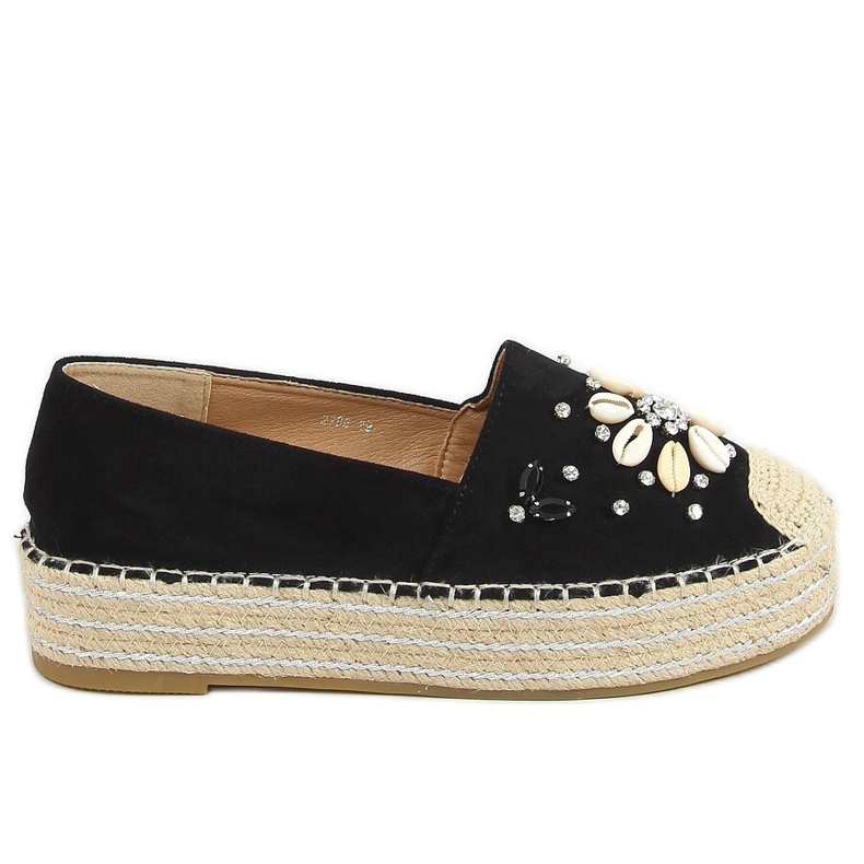 Black espadrilles with shells 2798 Black