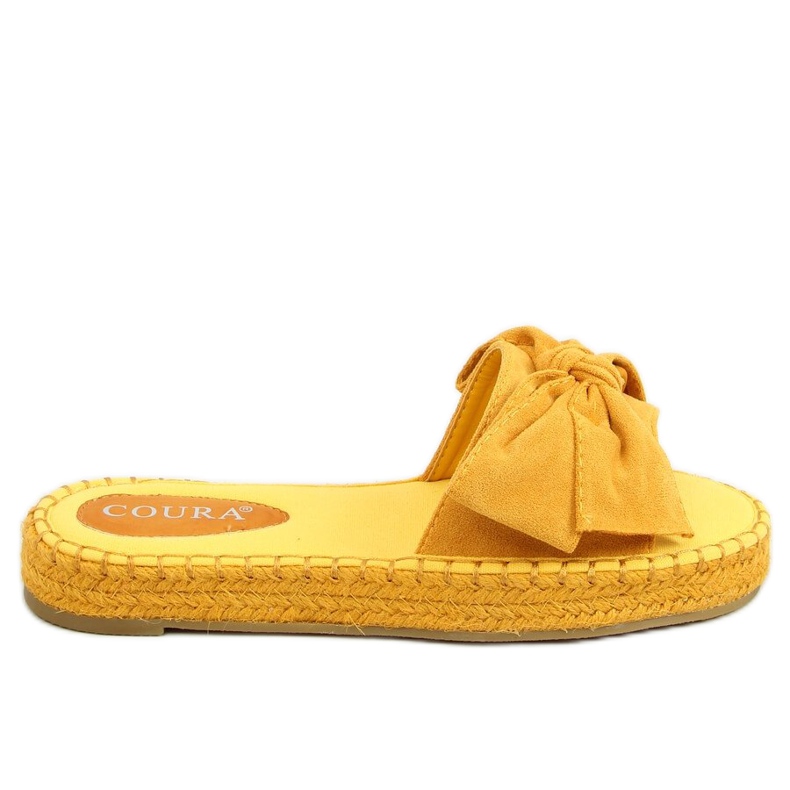 Slippers espadrilles with a bow honey 266 Yellow