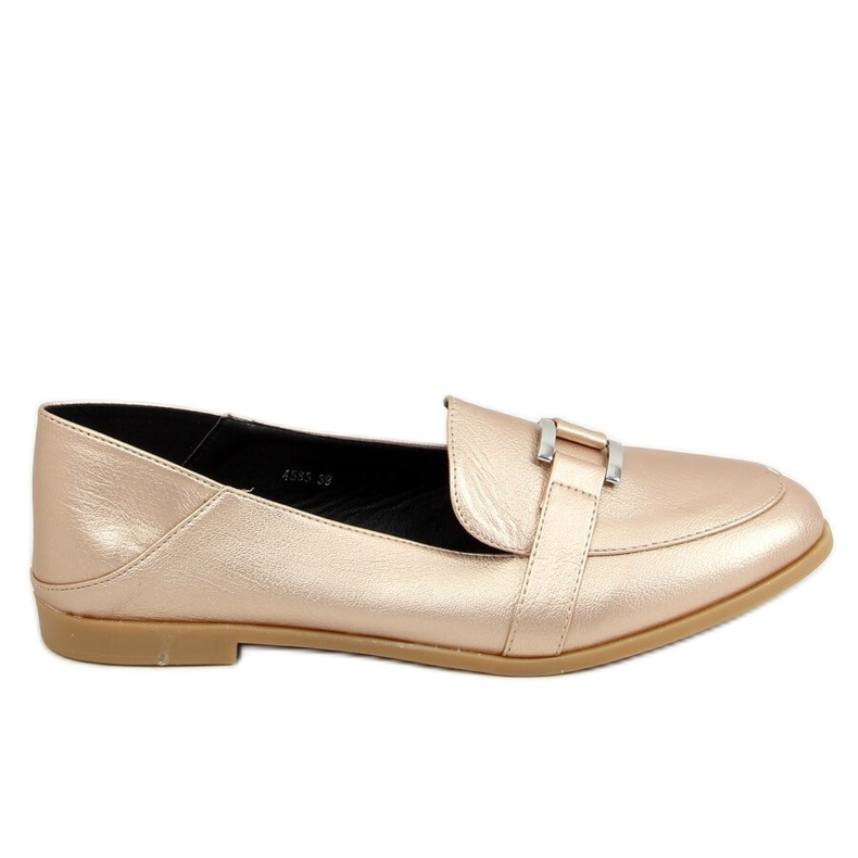 Gold women's loafers 4585 Gold golden