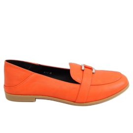 Orange women's loafers 4585 Orange