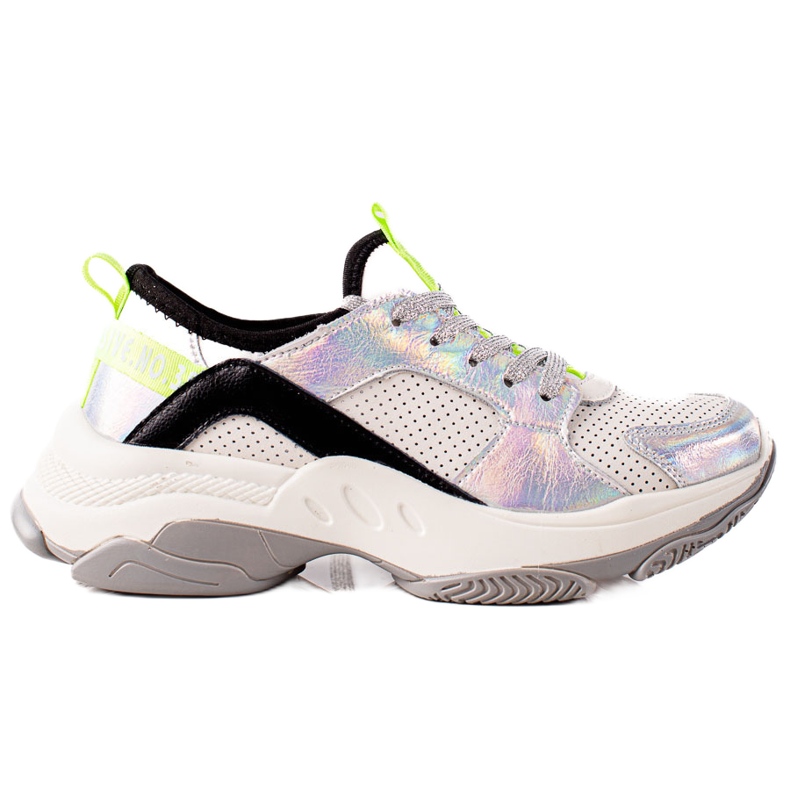 Goodin Openwork Leather Sneakers multicolored