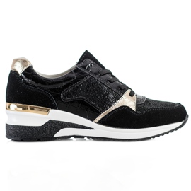 Goodin Tied Leather Sneakers black multicolored