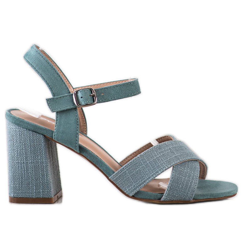 VINCEZA High Heel Sandals blue green