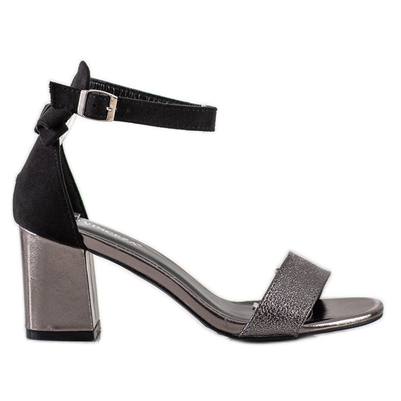 Sandals With A Bow VINCEZA black grey