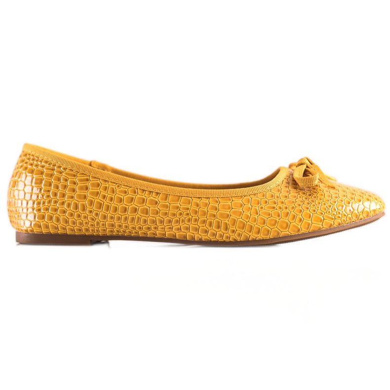 Goodin Eco leather ballerinas yellow