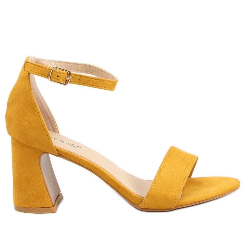 High-heeled sandals 8741 Yellow