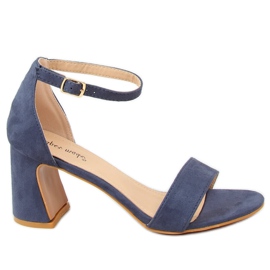 Blue high-heeled sandals 8741 Blue