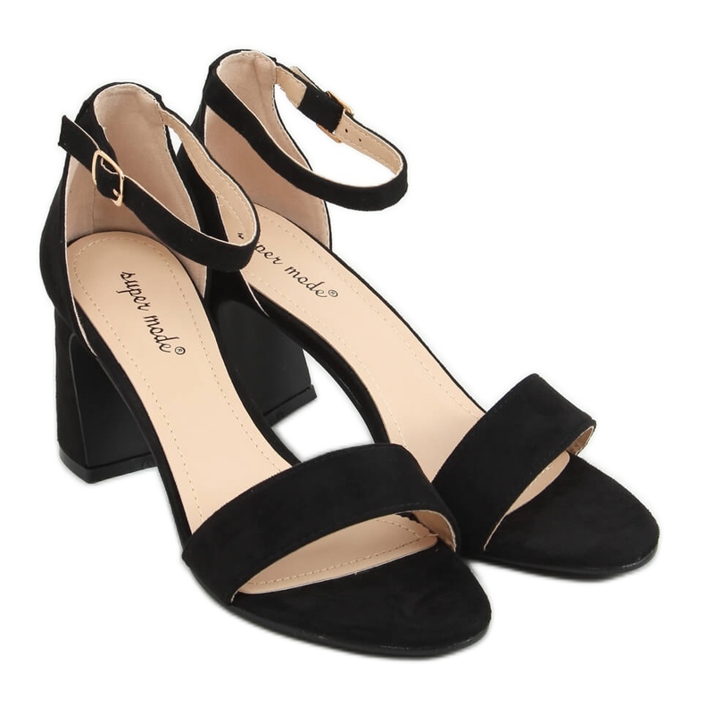 Black high-heeled sandals 8741 Black
