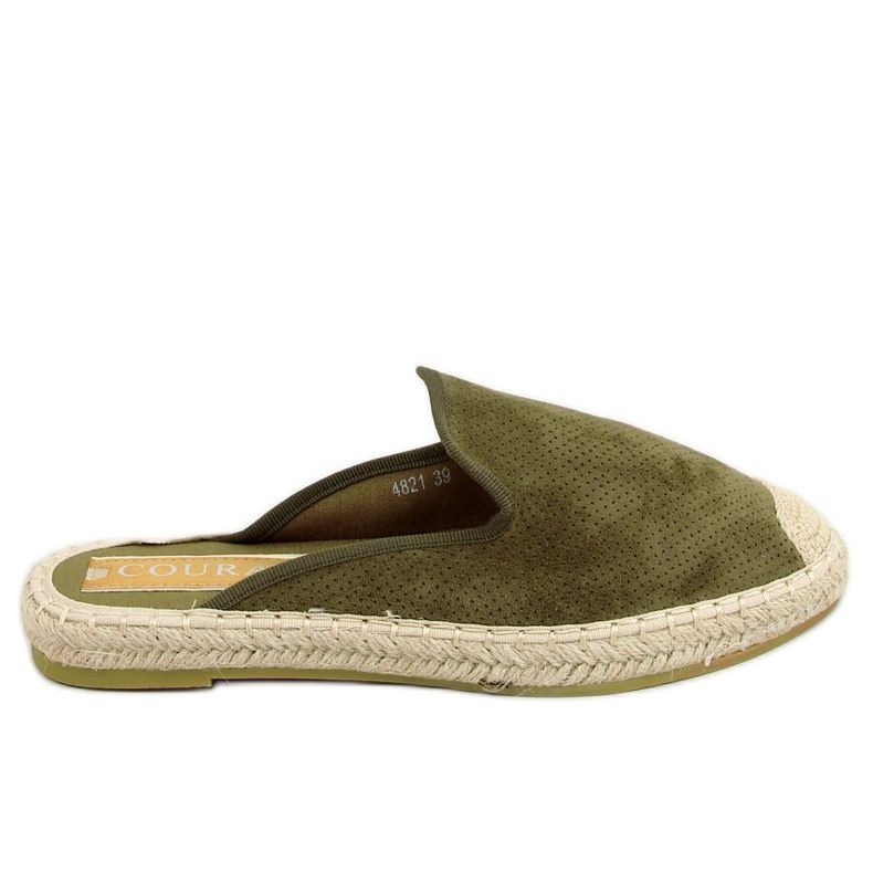 Green 4821 Green espadrilles women's slippers