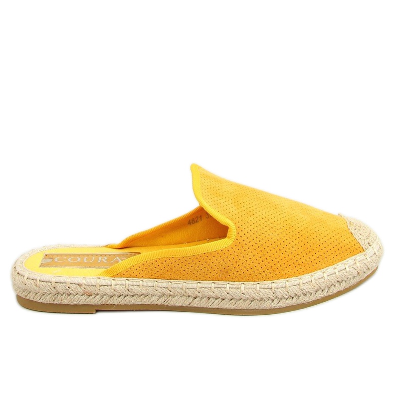 Women's slippers honey espadrilles 4821 Yellow